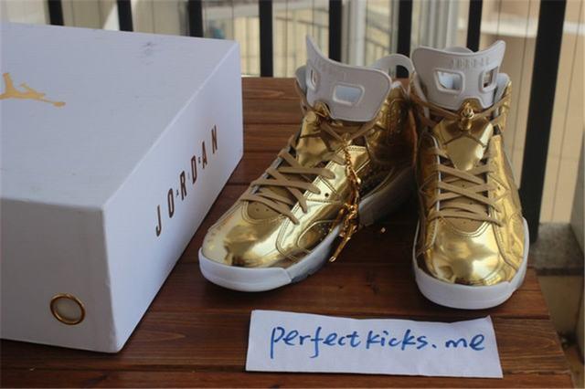 Authentic Air Jordan 6 Gold Pinnacle